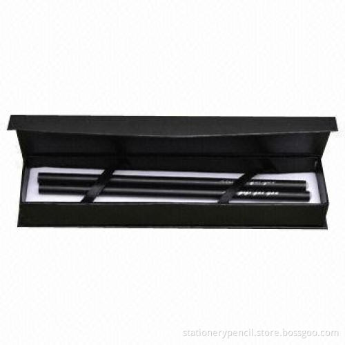 Promotional Pencil Gifts, Includes 2 Black Wooden Pencils, with 12 Colors for Option